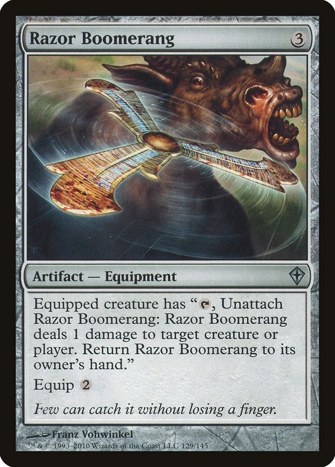Image for Razor Boomerang (129) [Worldwake] - Magic: The Gathering