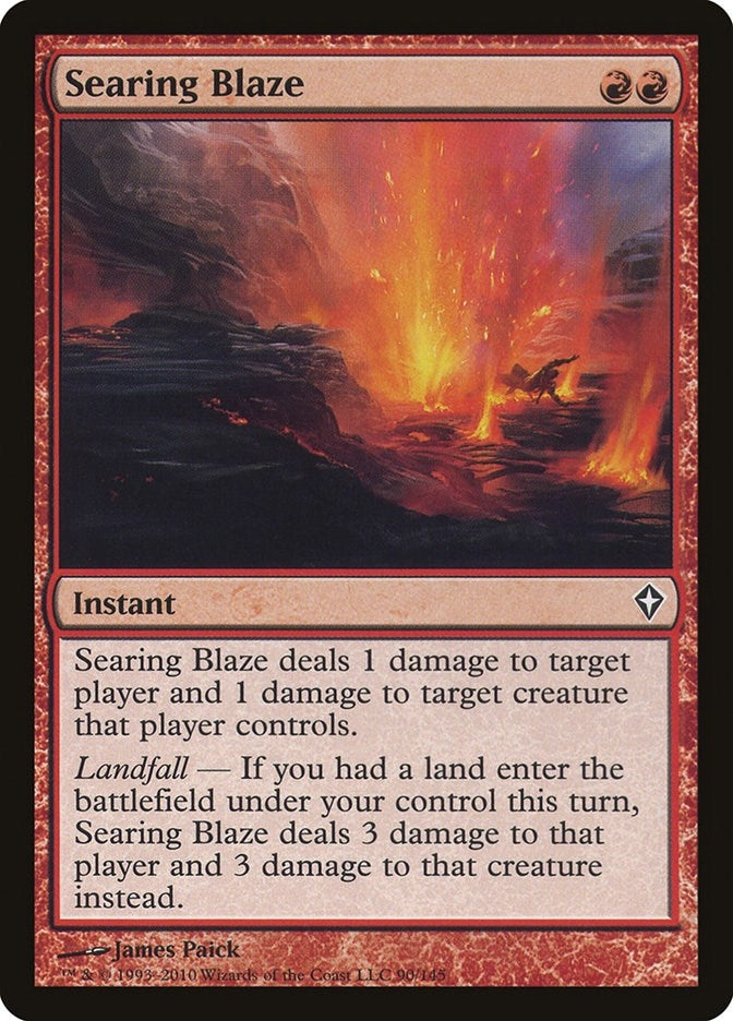 Image for Searing Blaze (90) [Worldwake] - Magic: The Gathering