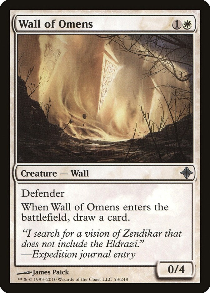Image for Wall of Omens (53) [Rise of the Eldrazi] - Magic: The Gathering