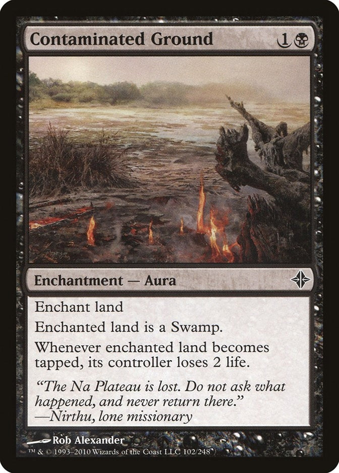 Image for Contaminated Ground (102) [Rise of the Eldrazi] - Magic: The Gathering