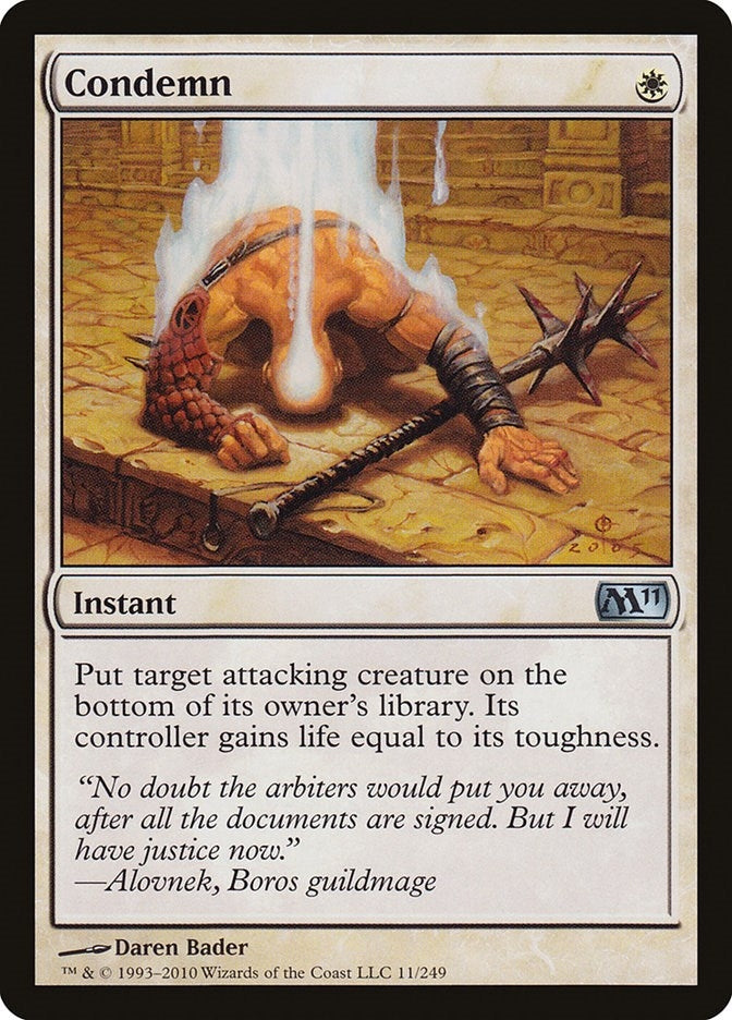 Image for Condemn (11) [Magic 2011 (M11)] - Magic: The Gathering