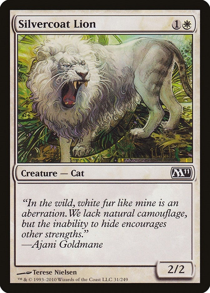 Image for Silvercoat Lion (31) [Magic 2011 (M11)] - Magic: The Gathering