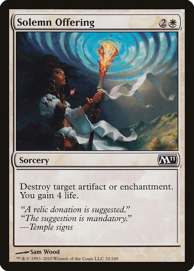 Image for Solemn Offering (32) [Magic 2011 (M11)] - Magic: The Gathering