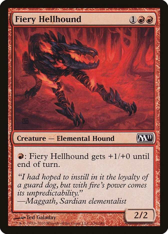 Image for Fiery Hellhound (136) [Magic 2011 (M11)] - Magic: The Gathering