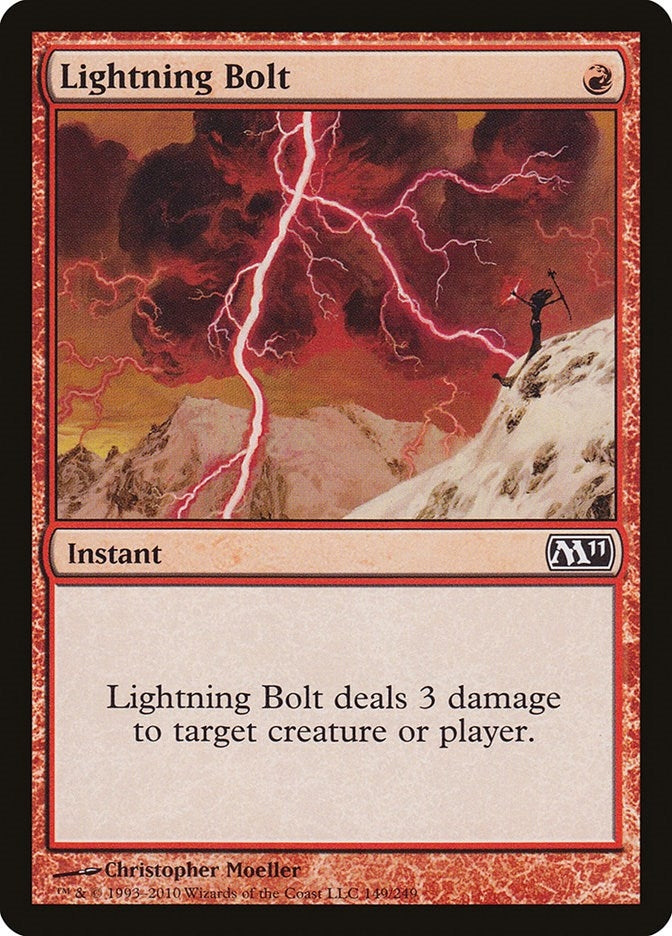 Image for Lightning Bolt (149) [Magic 2011 (M11)] - Magic: The Gathering