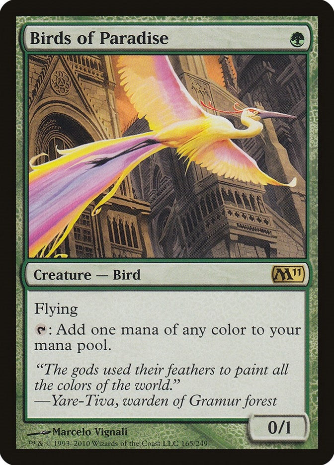 Image for Birds of Paradise (165) [Magic 2011 (M11)] - Magic: The Gathering