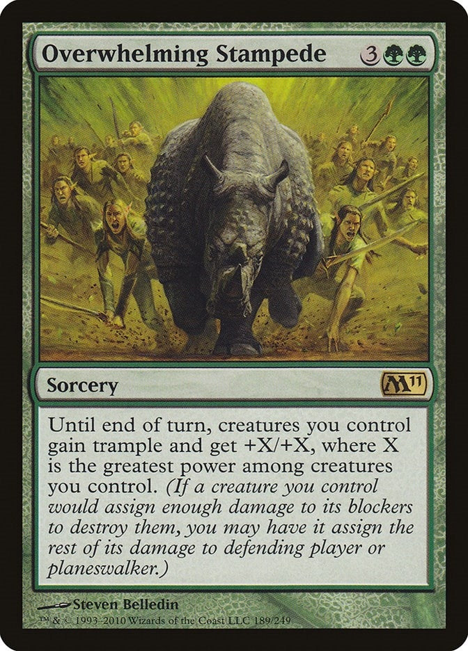 Image for Overwhelming Stampede (189) [Magic 2011 (M11)] - Magic: The Gathering