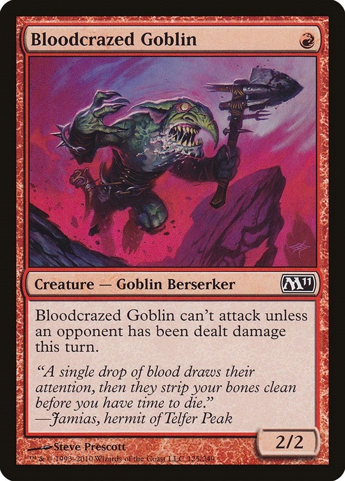 Image for Bloodcrazed Goblin (125) [Magic 2011 (M11)] - Magic: The Gathering