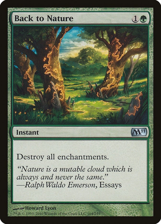 Image for Back to Nature (164) [Magic 2011 (M11)] - Magic: The Gathering