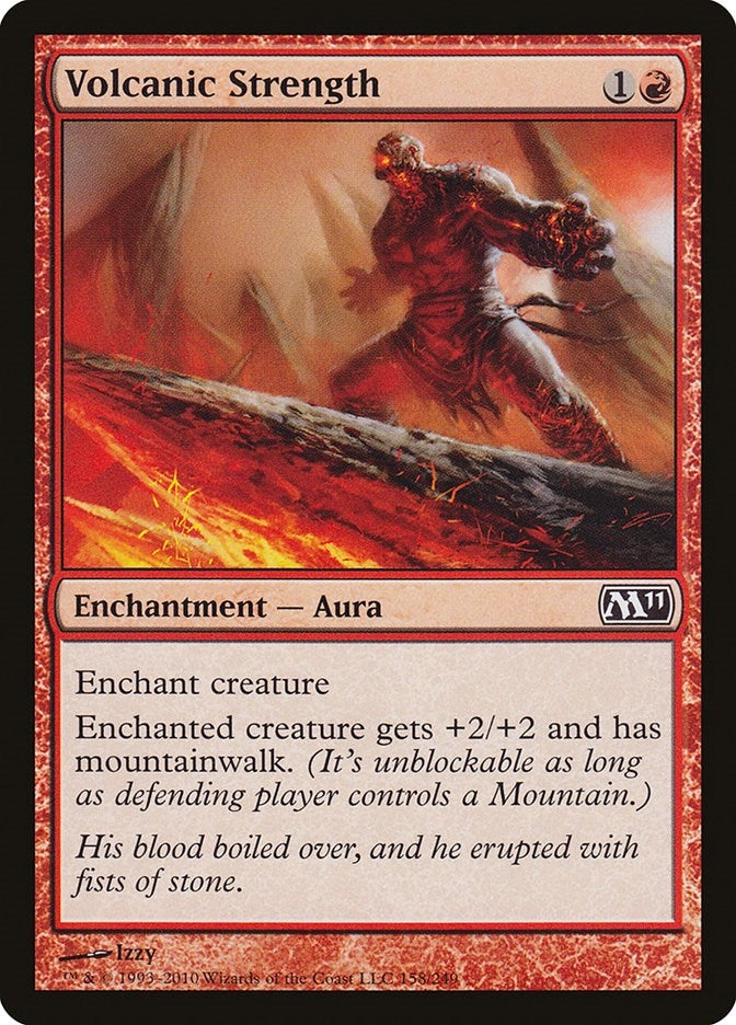 Image for Volcanic Strength (158) [Magic 2011 (M11)] - Magic: The Gathering