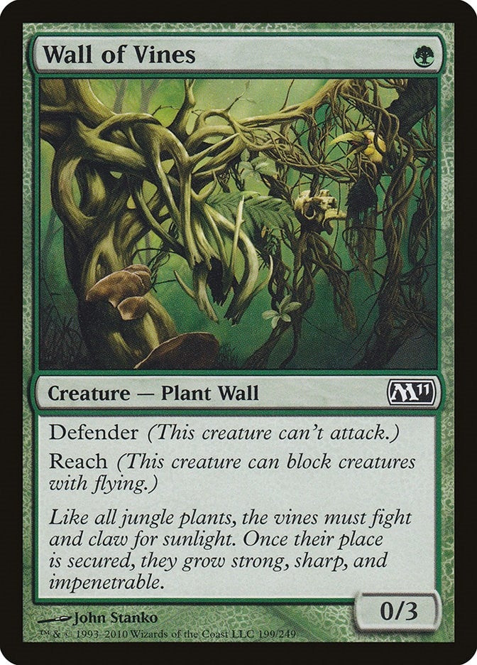 Image for Wall of Vines (199) [Magic 2011 (M11)] - Magic: The Gathering