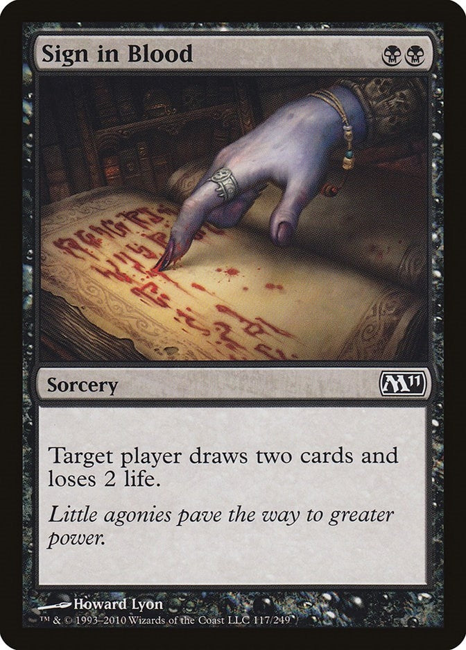 Image for Sign in Blood (117) [Magic 2011 (M11)] - Magic: The Gathering