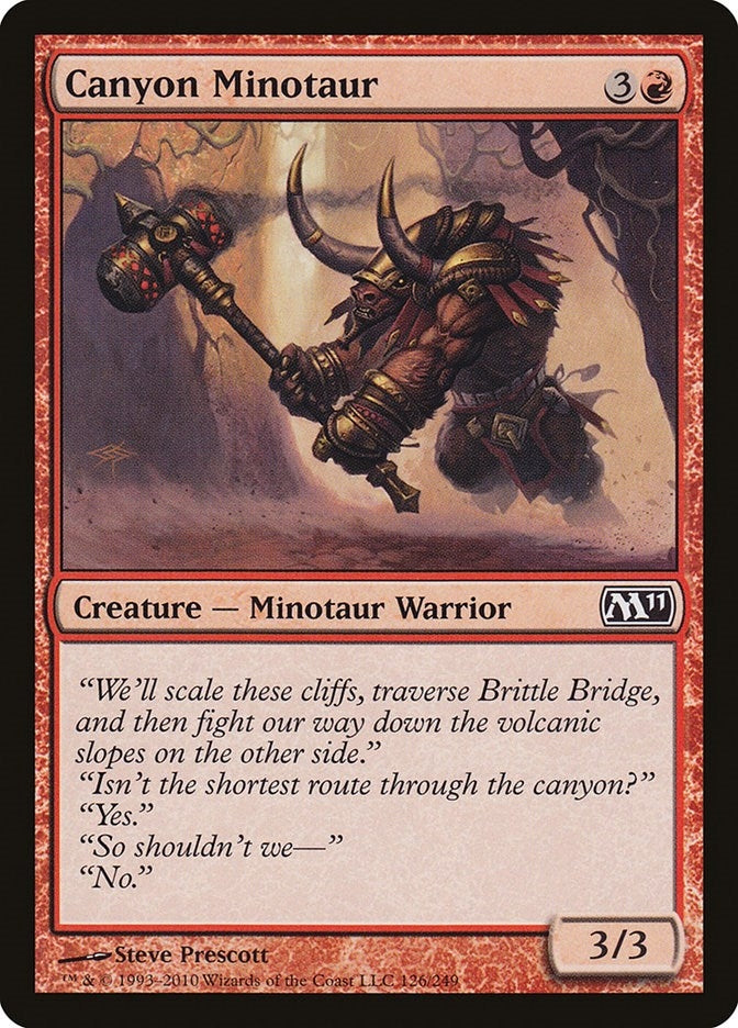 Image for Canyon Minotaur (126) [Magic 2011 (M11)] - Magic: The Gathering