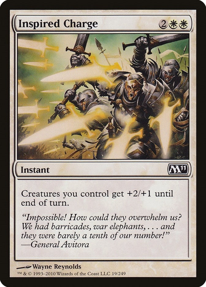 Image for Inspired Charge (19) [Magic 2011 (M11)] - Magic: The Gathering