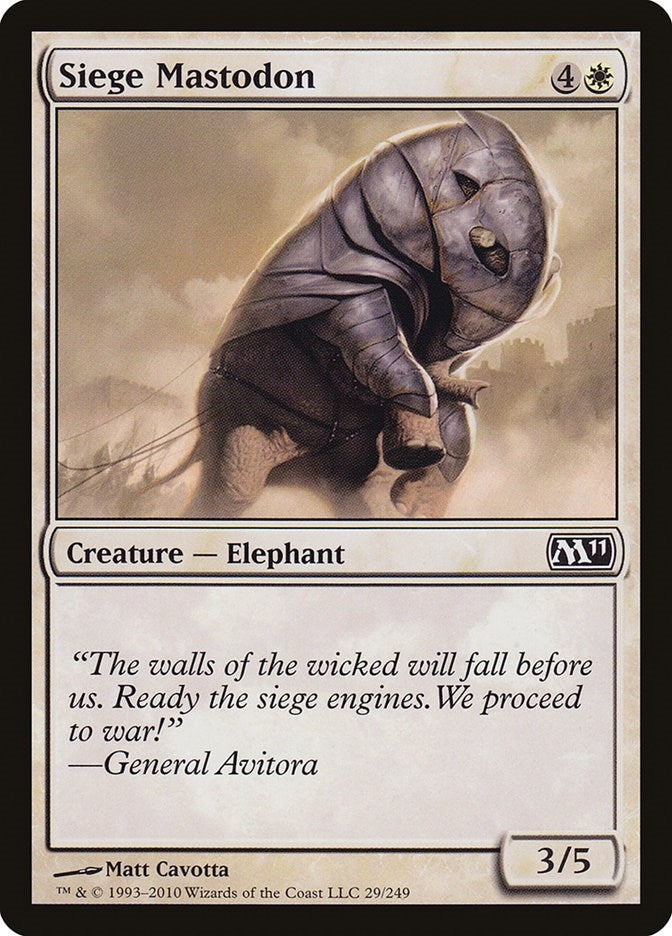 Image for Siege Mastodon (29) [Magic 2011 (M11)] - Magic: The Gathering