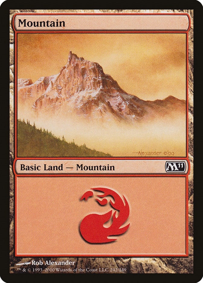 Image for Mountain (242) (242) [Magic 2011 (M11)] - Magic: The Gathering