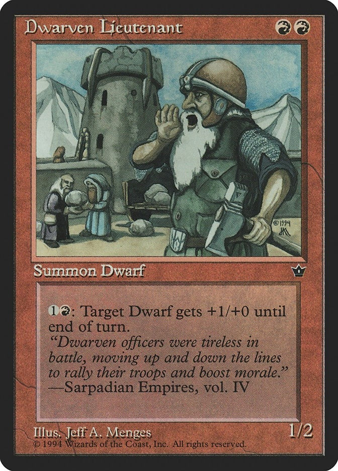 Image for Dwarven Lieutenant [Fallen Empires] - Magic: The Gathering