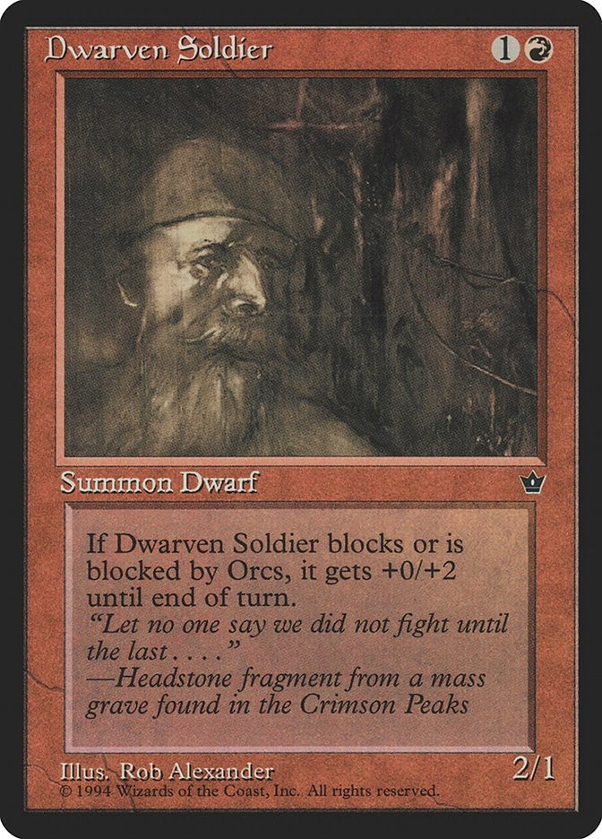 Image for Dwarven Soldier (Alexander) [Fallen Empires] - Magic: The Gathering