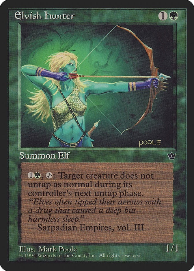 Image for Elvish Hunter (Poole) [Fallen Empires] - Magic: The Gathering