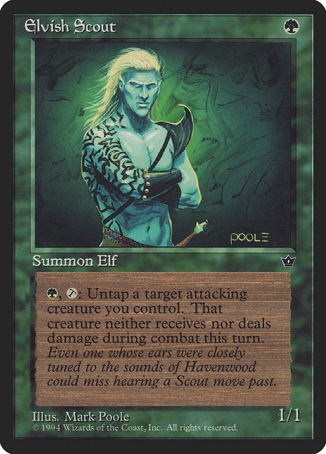 Image for Elvish Scout (Poole) [Fallen Empires] - Magic: The Gathering