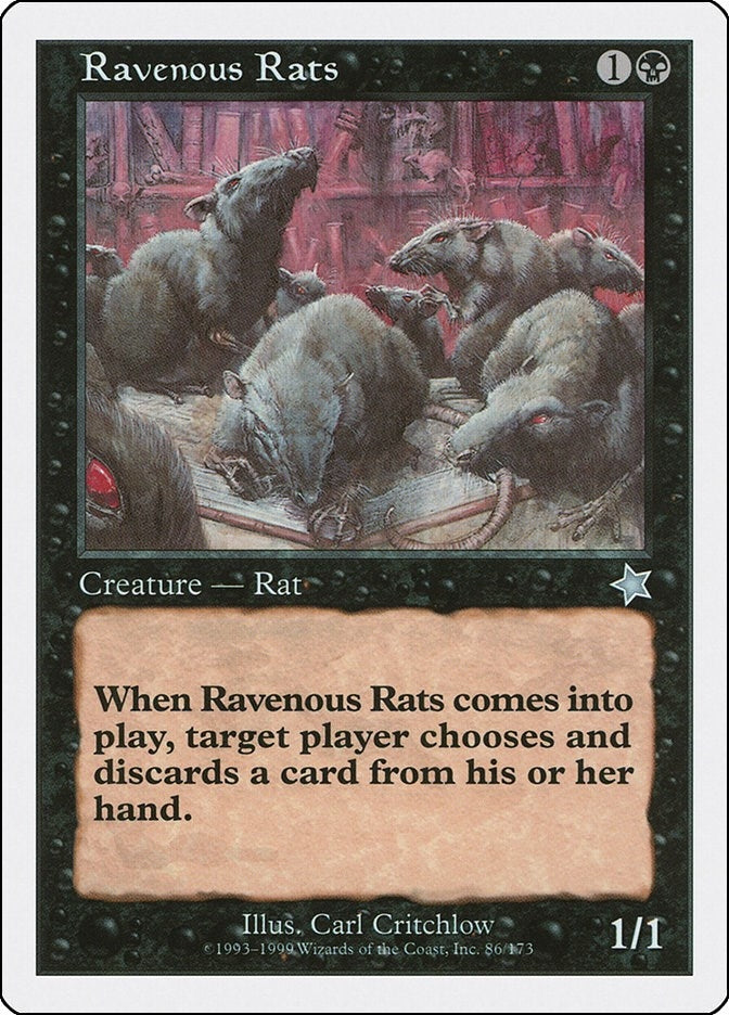 Image for Ravenous Rats (86) [Starter 1999] - Magic: The Gathering