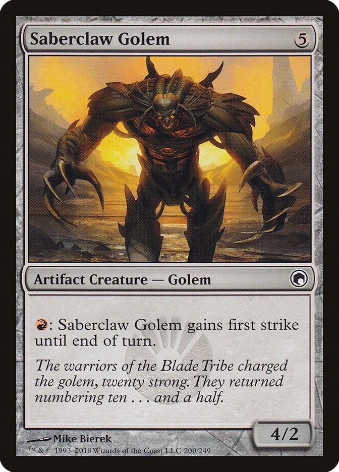 Image for Saberclaw Golem (200) [Scars of Mirrodin] - Magic: The Gathering