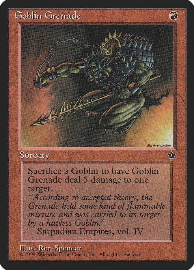 Image for Goblin Grenade (Spencer) [Fallen Empires] - Magic: The Gathering