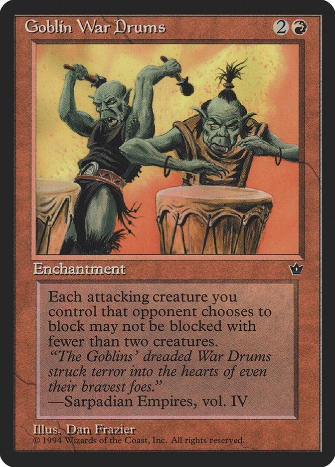 Image for Goblin War Drums (Frazier) [Fallen Empires] - Magic: The Gathering