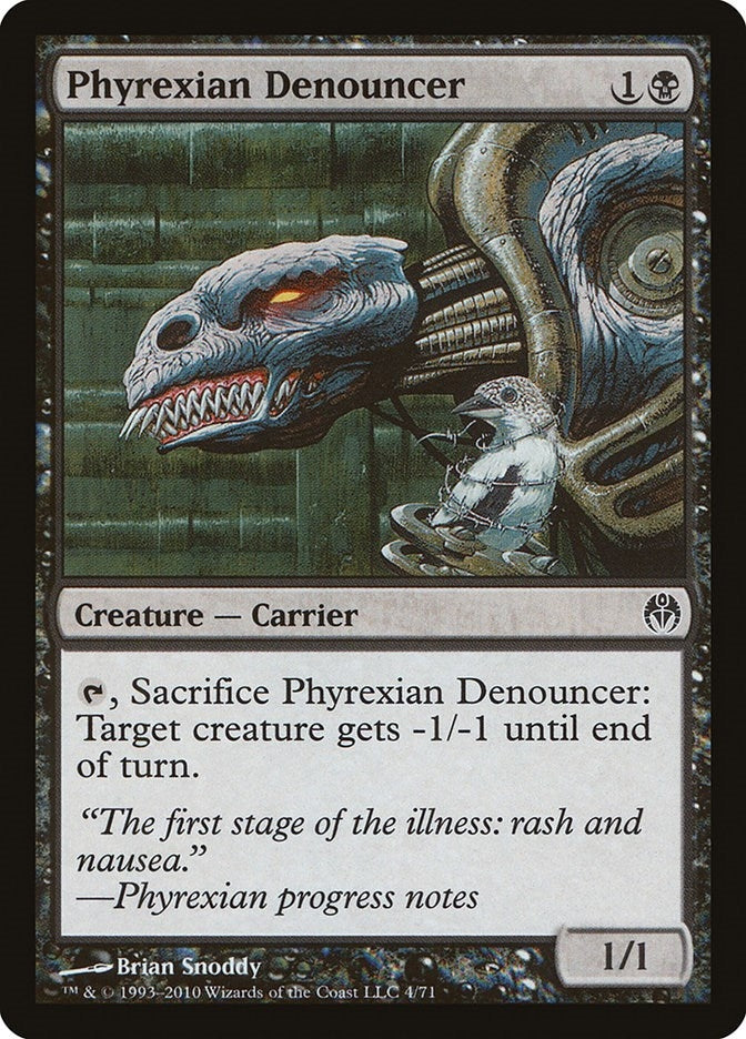 Image for Phyrexian Denouncer (4) [Phyrexia vs. the Coalition] - Magic: The Gathering