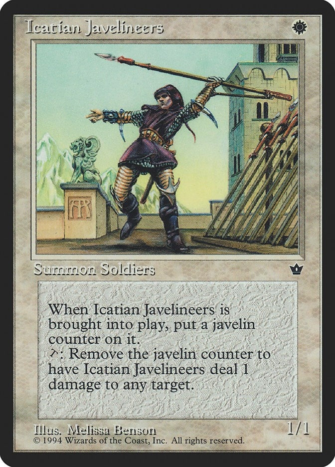 Image for Icatian Javelineers (Benson) [Fallen Empires] - Magic: The Gathering