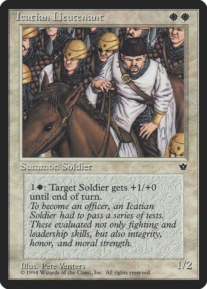 Image for Icatian Lieutenant [Fallen Empires] - Magic: The Gathering
