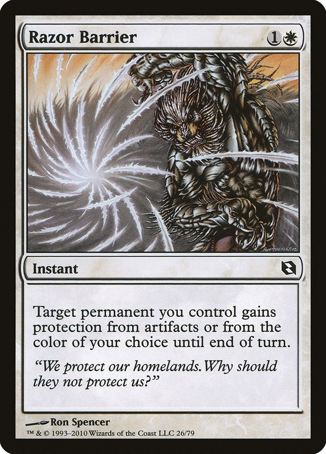 Image for Razor Barrier (26) [Elspeth vs. Tezzeret] - Magic: The Gathering