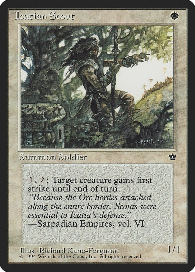 Image for Icatian Scout (Kane-Ferguson) [Fallen Empires] - Magic: The Gathering