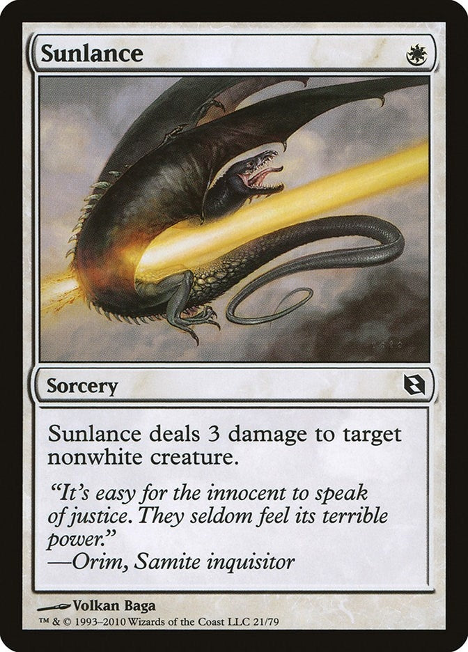 Image for Sunlance (21) [Elspeth vs. Tezzeret] - Magic: The Gathering