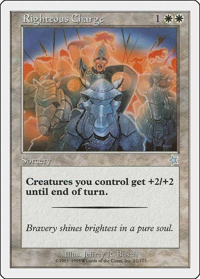 Image for Righteous Charge (22) [Starter 1999] - Magic: The Gathering
