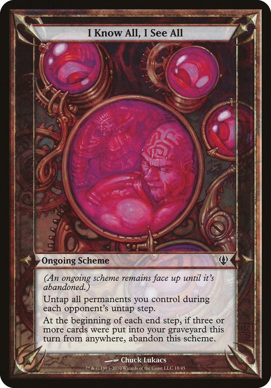 Image for I Know All, I See All (Archenemy) [Oversize Cards] - Magic: The Gathering