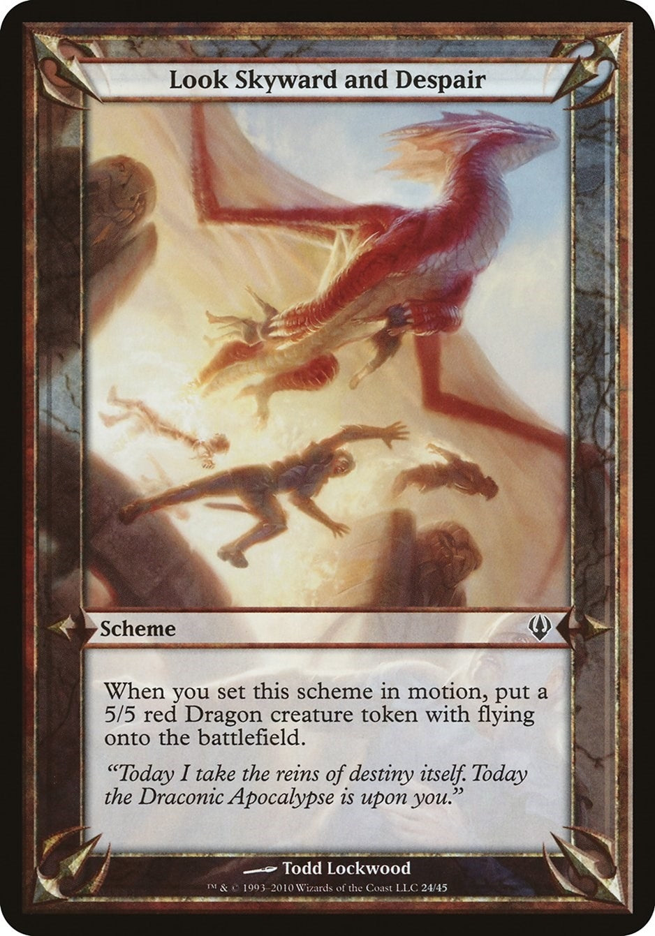 Image for Look Skyward and Despair (Archenemy) [Oversize Cards] - Magic: The Gathering