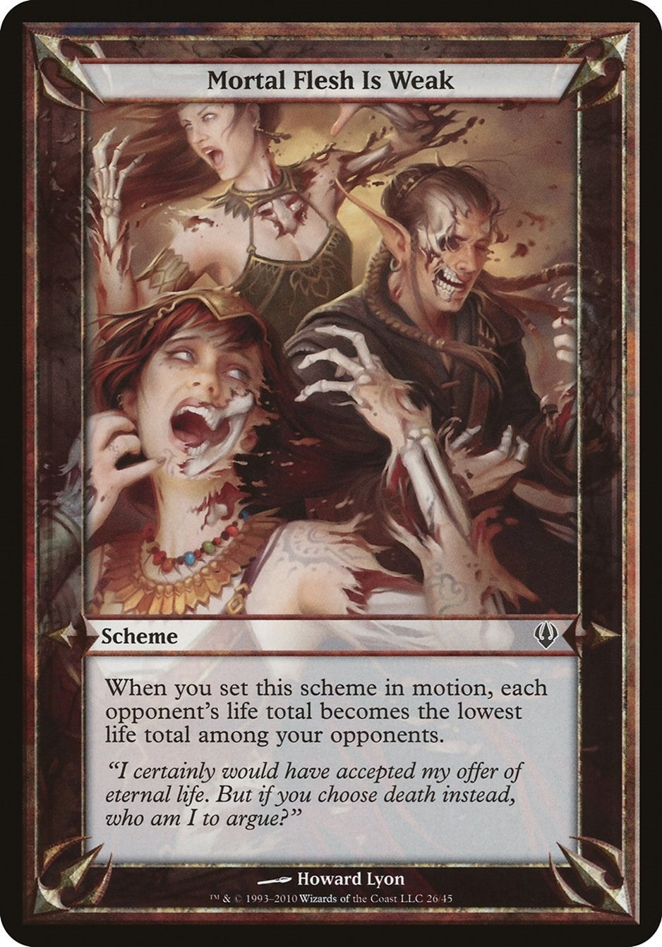 Image for Mortal Flesh Is Weak (Archenemy) [Oversize Cards] - Magic: The Gathering