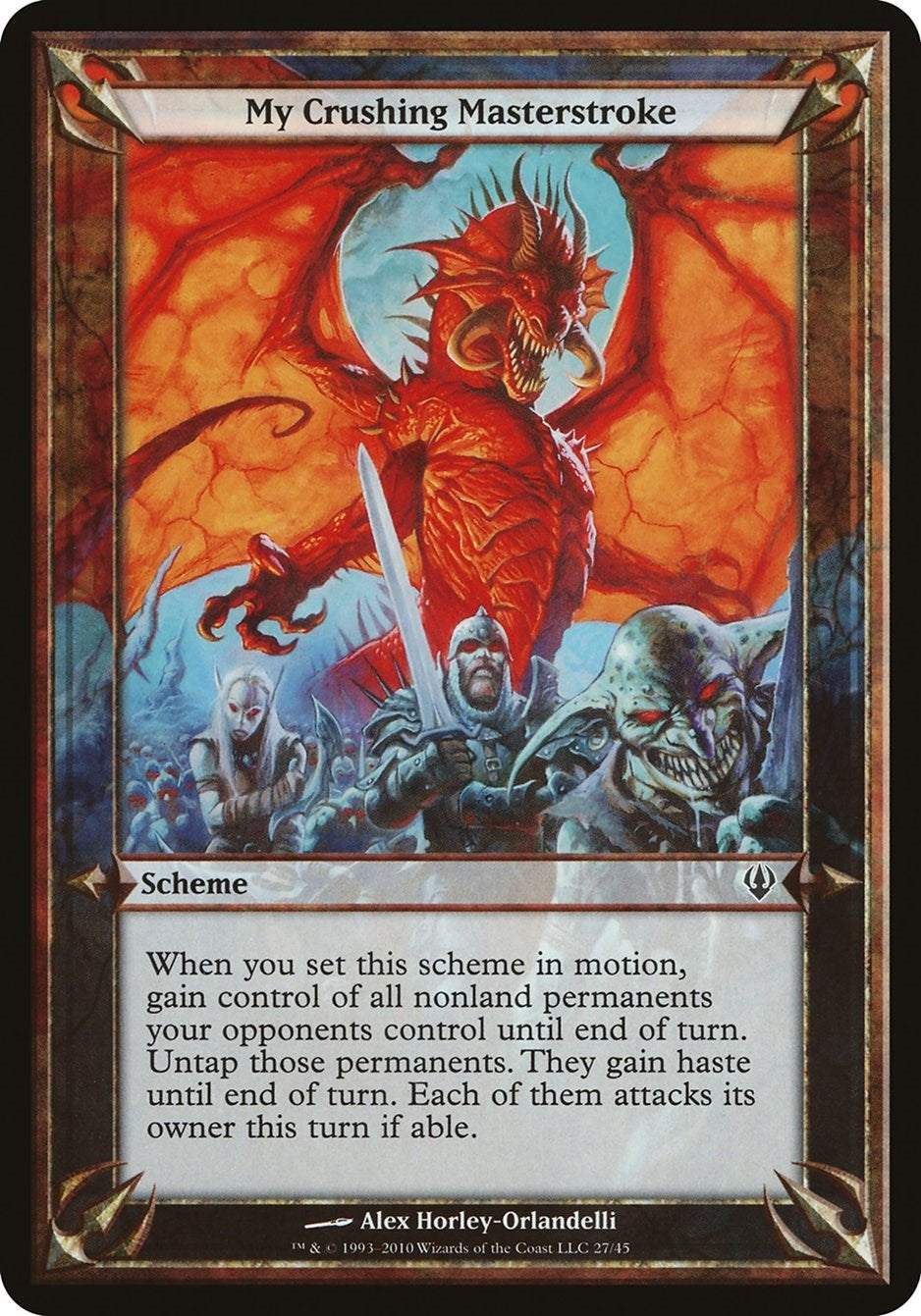 Image for My Crushing Masterstroke (Archenemy) [Oversize Cards] - Magic: The Gathering