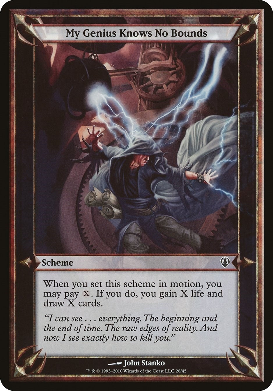 Image for My Genius Knows No Bounds (Archenemy) [Oversize Cards] - Magic: The Gathering