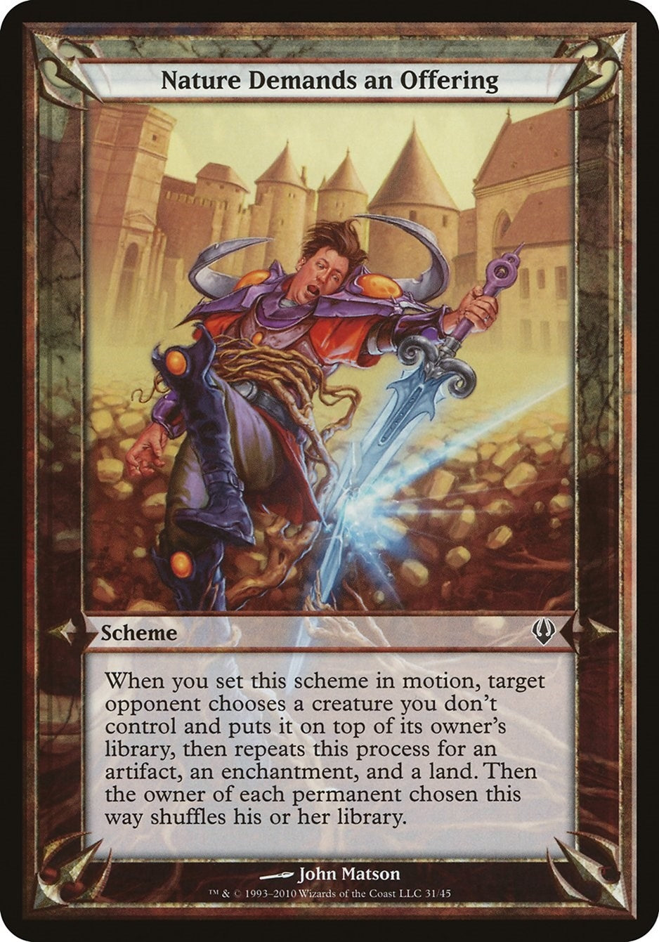 Image for Nature Demands an Offering (Archenemy) [Oversize Cards] - Magic: The Gathering