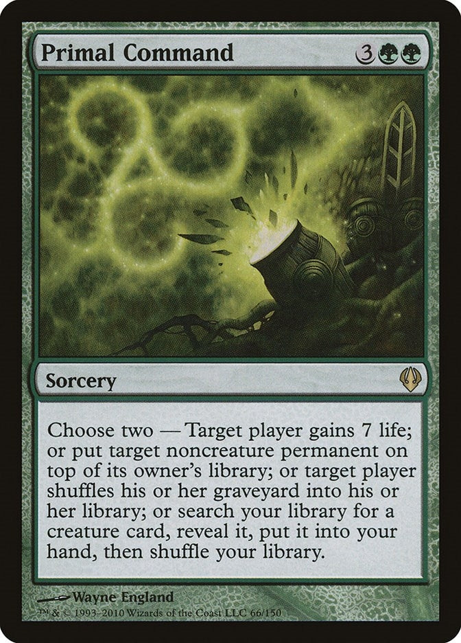 Image for Primal Command (66) [Archenemy] - Magic: The Gathering