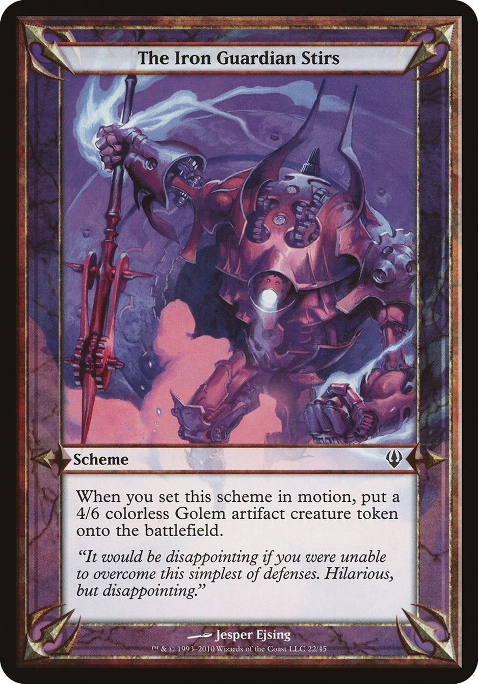 Image for The Iron Guardian Stirs (Archenemy) [Oversize Cards] - Magic: The Gathering