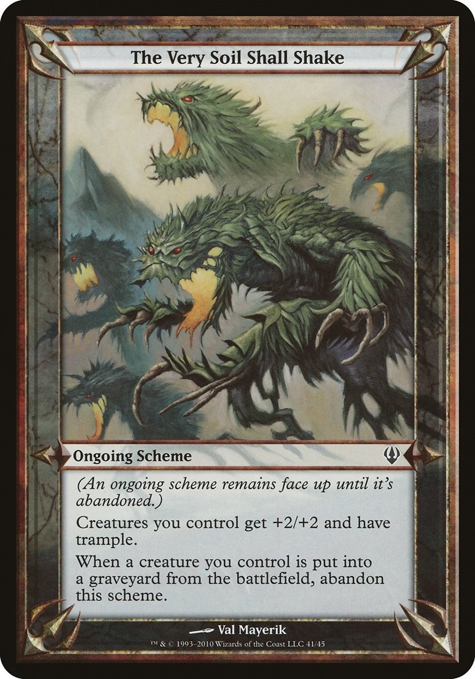 Image for The Very Soil Shall Shake (Archenemy) [Oversize Cards] - Magic: The Gathering