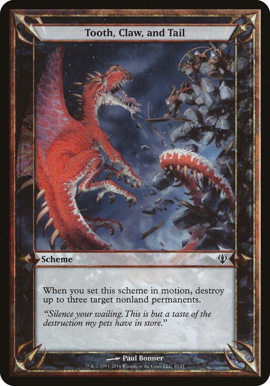 Image for Tooth, Claw, and Tail (Archenemy) [Oversize Cards] - Magic: The Gathering