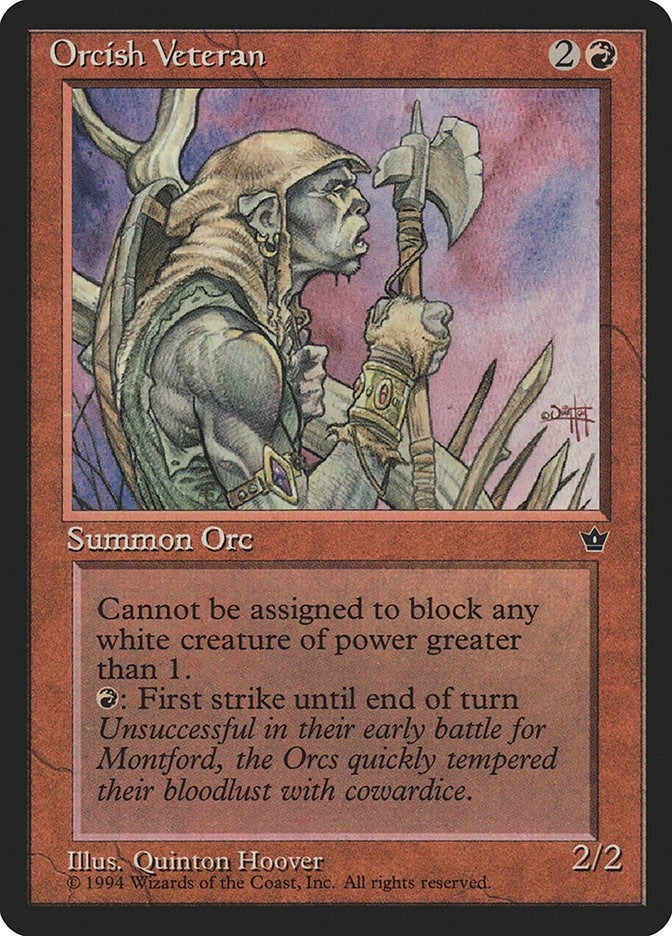 Image for Orcish Veteran (Hoover) [Fallen Empires] - Magic: The Gathering