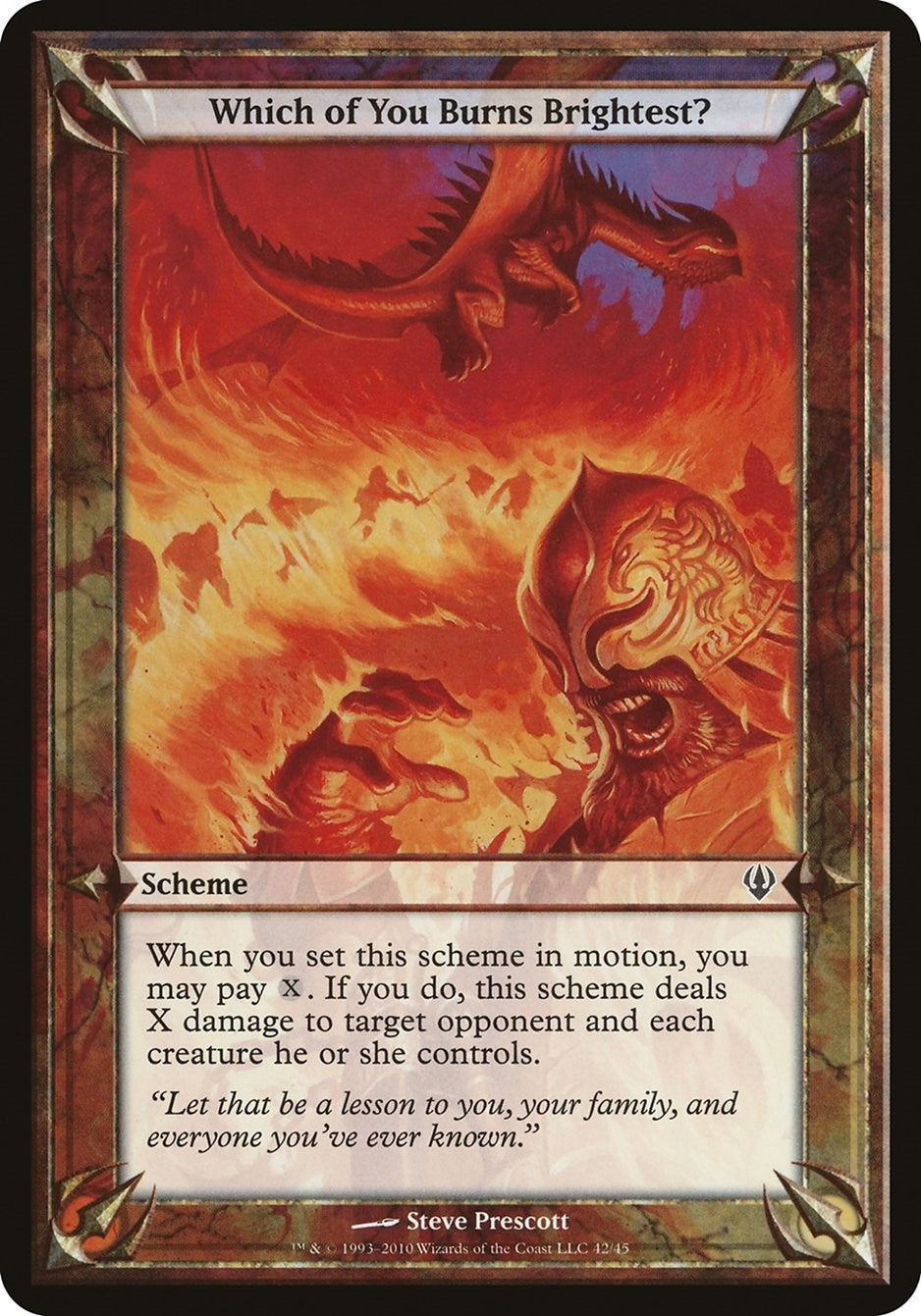 Image for Which of You Burns Brightest? (Archenemy) [Oversize Cards] - Magic: The Gathering