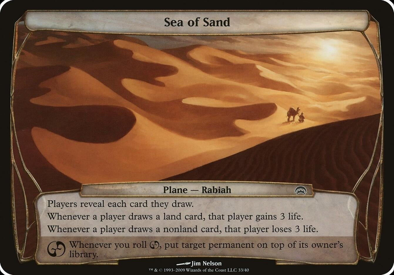 Image for Sea of Sand (Planechase) [Oversize Cards] - Magic: The Gathering