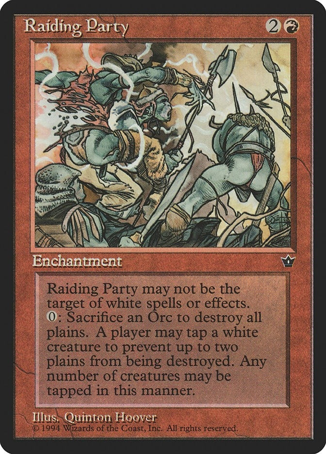 Image for Raiding Party [Fallen Empires] - Magic: The Gathering