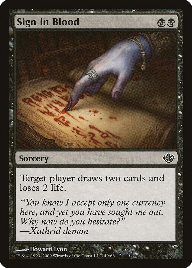 Image for Sign in Blood (49) [Garruk vs. Liliana] - Magic: The Gathering